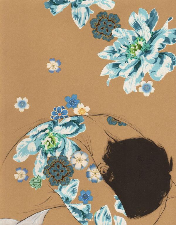 来自Stasia Burrington 的一组插画作品，花与少女。 Stasia Burrington (born Stasia Kato) is a freelance illustrator, sequential and fine artist who is currently living in Bellevue, WA. Her passions lie in the visual arts – in all forms, experimental cooking, camping, theology and science fiction, among others