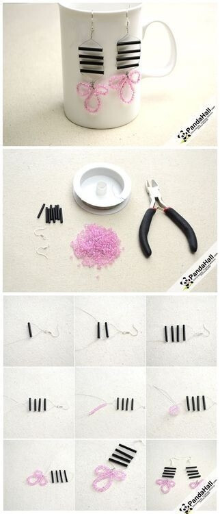 #自己动手串起来# DIY饰品教程（ 图片分享自PandaHall.com）