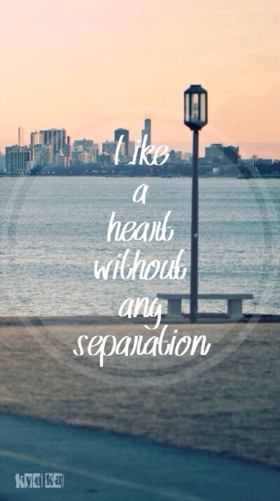  【iPhone5自制壁纸】 &amp; Like a heart without any separation、