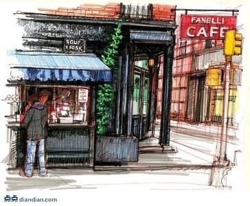 这才是十字路口！这才是咖啡店！这才是……好看！红配蓝！