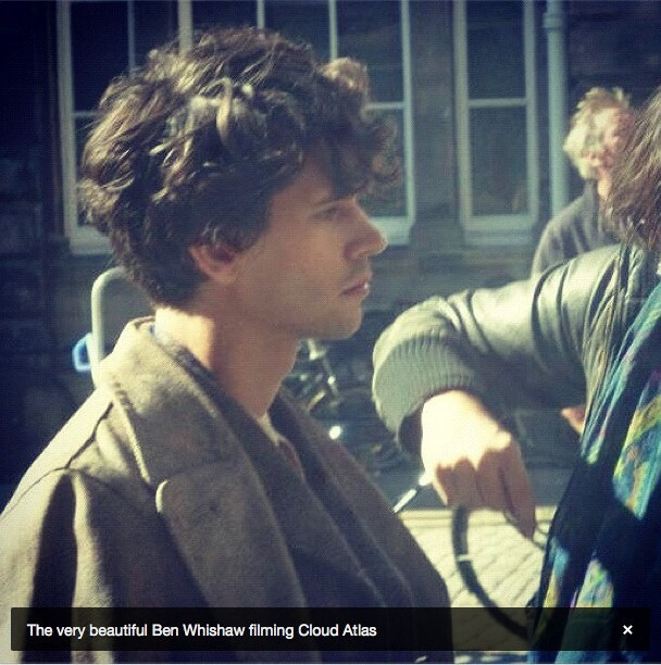 The very beautiful Ben Whishaw filming Cloud Atlas.