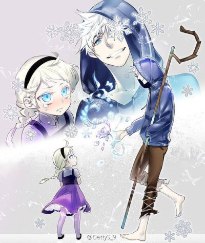 jelsa Elsa Jack Frozen 冰雪奇缘 守护者联盟