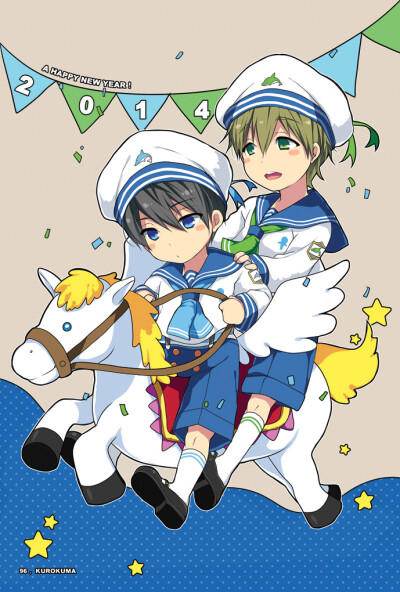 「Free！男子游泳部」动漫 插画 pixiv 年賀＆通販のおしらせ 真遥 太萌了幼向~id=40976088