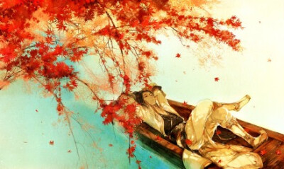 落红片片，随水漂流。 ——叶凡