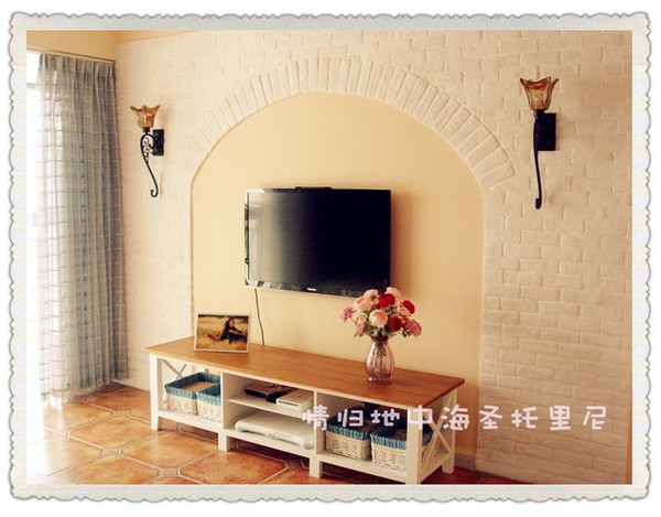 有爱的背景墙设计，田园甜美复古。。