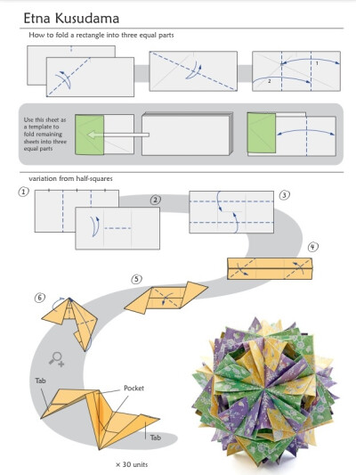Etna Kusudama折纸教程图1