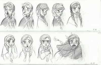 Frozen 人物设计-Anna New Anna concept art from Jin Kim’s blog. This is the one thing that Disney has that no other animation studio can touch: the legacy and the continuing brilliance of amazing penc…