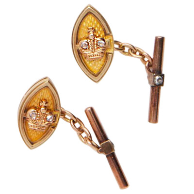 Fabergé Imperial Presentation Enamel Diamond Cufflinks