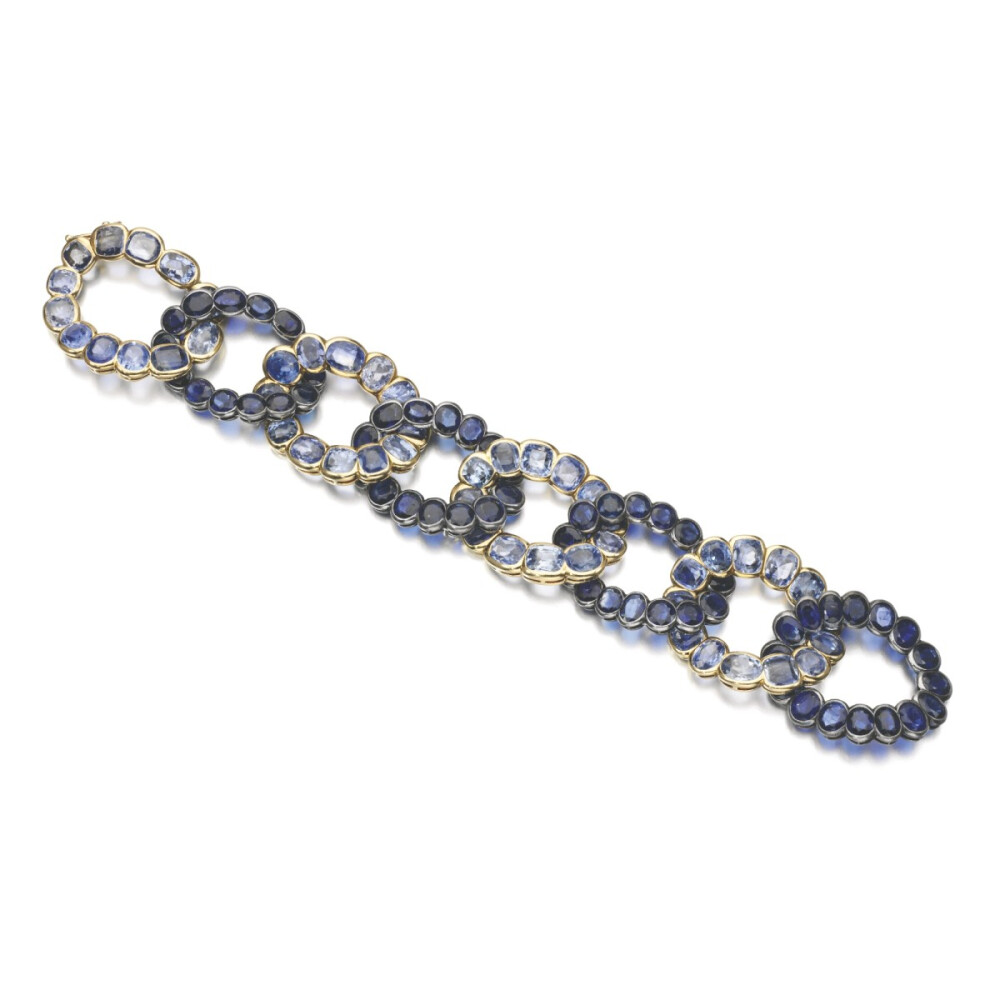 SAPPHIRE BRACELET, CARTIER, CIRCA 1945