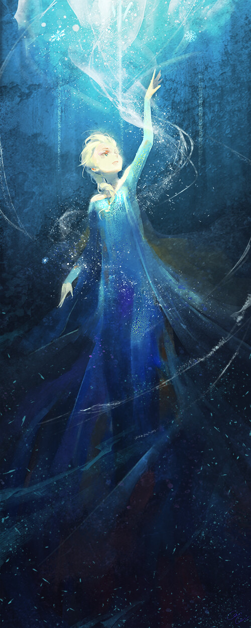 雪の女王 p站 二次元 插画 冰雪奇缘 Elsa