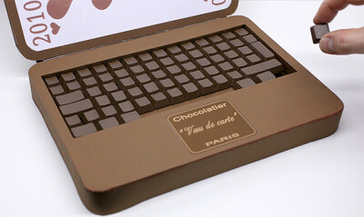 巧克力键盘 巧克力笔记本，打赌吃键盘的不用怕了……