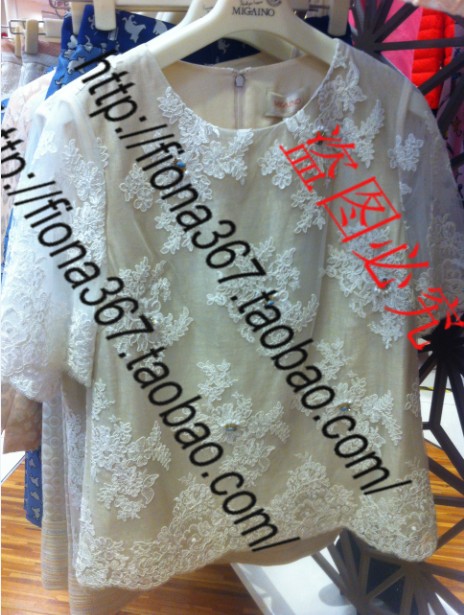 曼婭奴MIGAINO專柜正品2014年春裝新款上衣ME1AA325原價868 http://item.taobao.com/item.htm?spm=686.1000925.1000774.42.SnFj99&amp;amp;id=37358755538