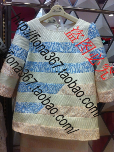 曼娅奴MIGAINO专柜正品2014年春装新款上衣ME1AB333原价798 http://item.taobao.com/item.htm?spm=686.1000925.1000774.54.SnFj99&amp;amp;id=37358311780