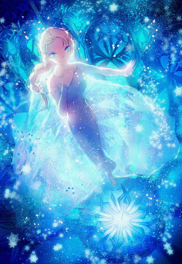 Let it go❤ p站 二次元 插画 冰雪奇缘 Elsa