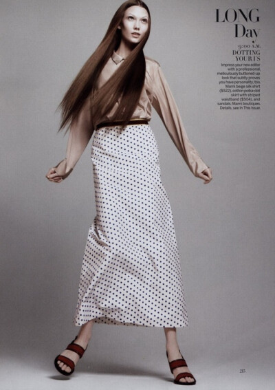 Karlie Kloss by David Sims | Vogue US April 2010···U-naWang {波点你爱不爱}