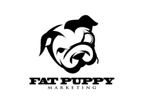 Fat Puppy是一家法国斗牛犬宠物店，专门从事相关品种的销售和护理服务，标识的造型以一条胖嘟嘟的斗牛犬头像做为设计元素，整体俏皮可爱而又不失主题特征