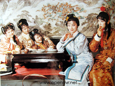 87版电视剧《红楼梦》剧照，芦雪庵争联即景诗。