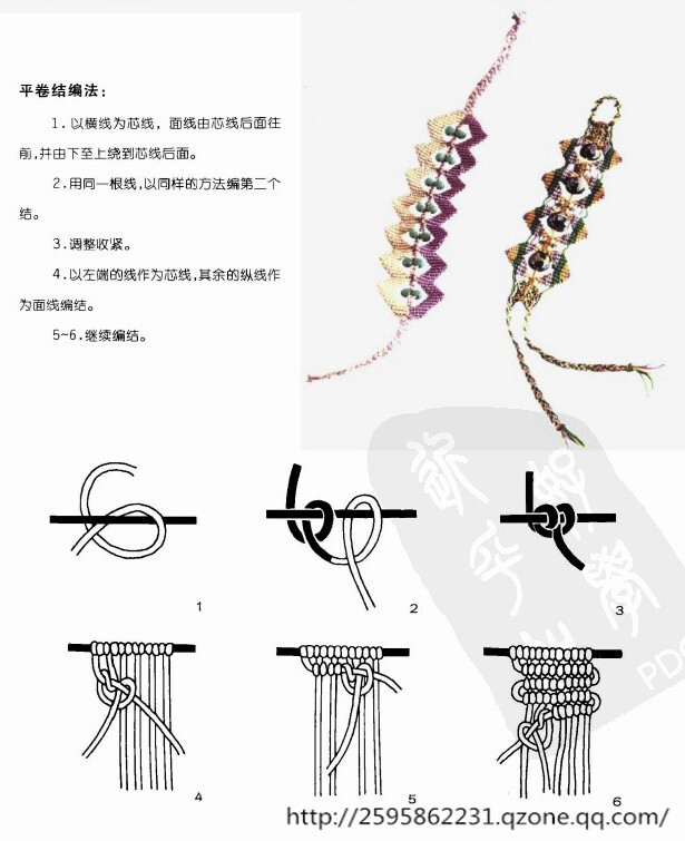 中国结基本结编法图解之 平卷结