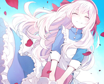 「二次元 少女」动漫 插画 原创 手绘 少女 Pixiv VOCALOID 小樱茉莉 マリーちゃん [侵删]【id=37206335 畫師：月乃】