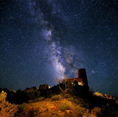 美国亚利桑那州大峡谷的夜空