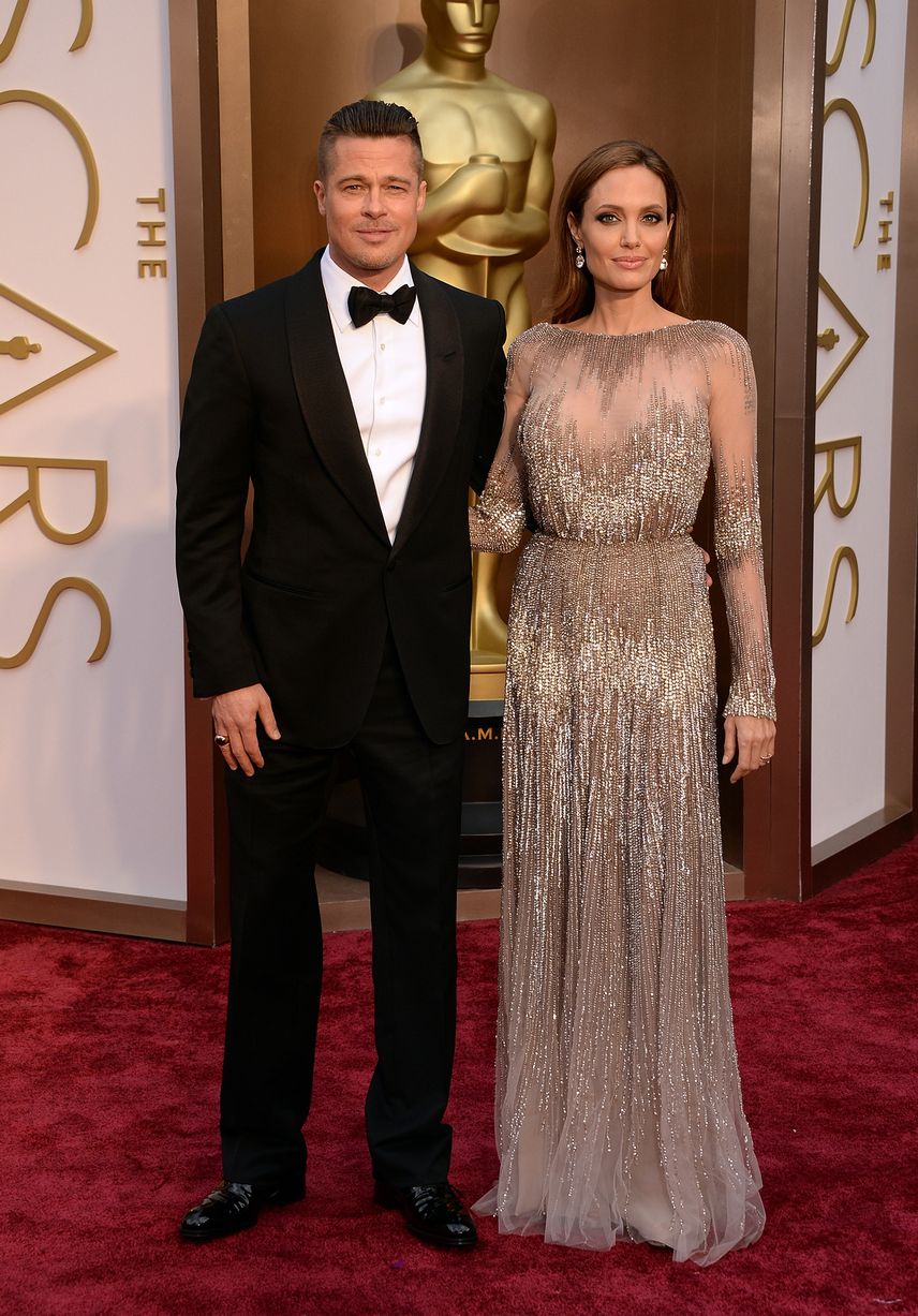 Brad Pitt &amp;amp; Angelina @ Oscars 2014