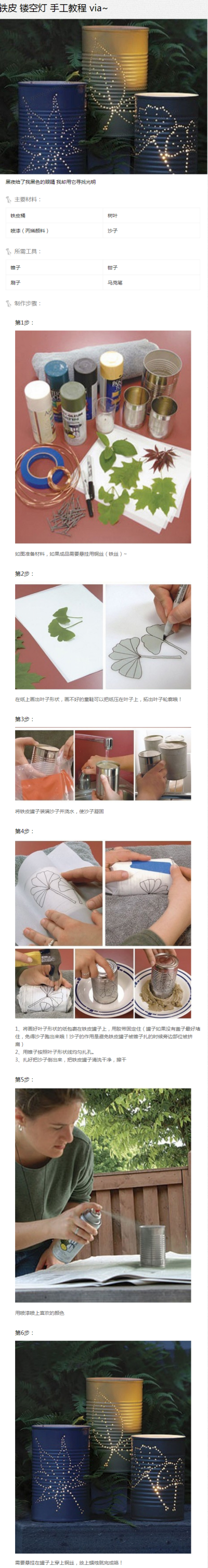 铁皮镂空灯ｄｉｙ