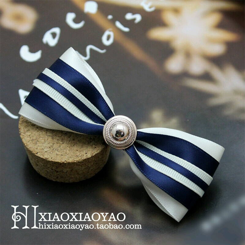 蝴蝶结头饰 蓝色系