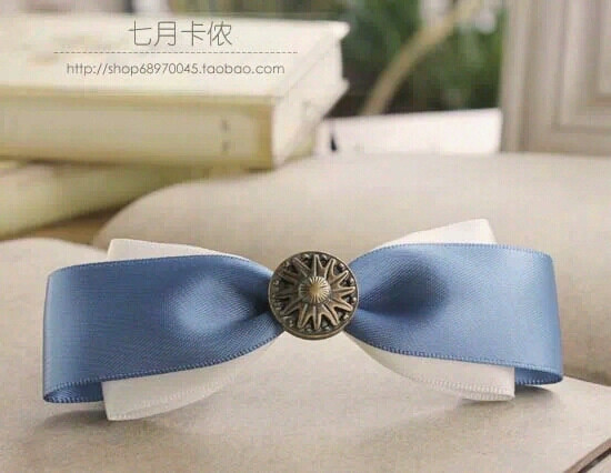 蝴蝶结头饰 蓝色系