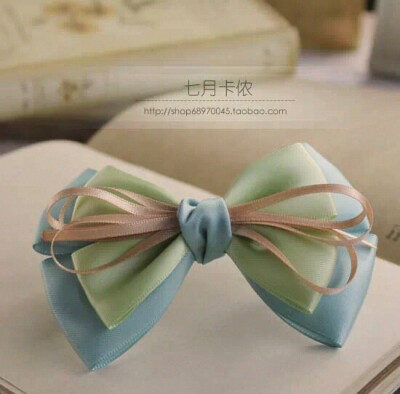 蝴蝶结头饰 蓝色系