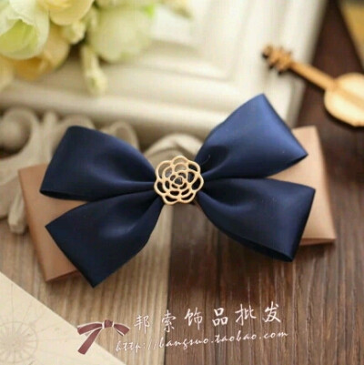 蝴蝶结头饰 蓝色系