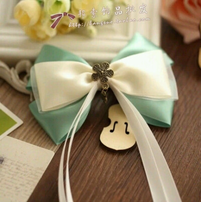 蝴蝶结头饰 蓝色系