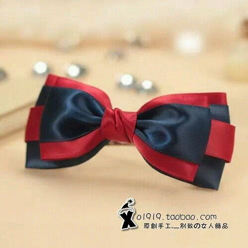 蝴蝶结头饰 蓝色系