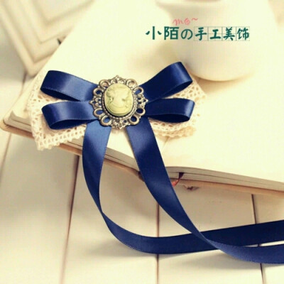 蝴蝶结头饰 蓝色系