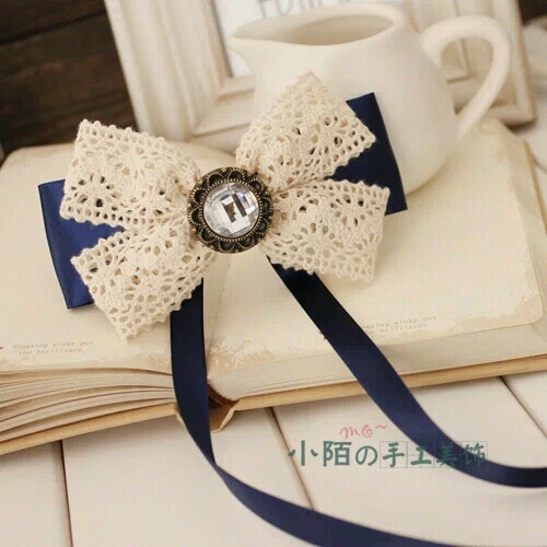 蝴蝶结头饰 蓝色系