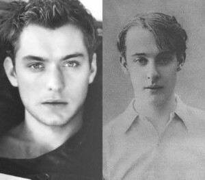 奥斯卡·王尔德（Oscar Wilde，1854~1900）和阿尔弗莱德·道格拉斯（Lord Alfred Douglas）， 王尔德暱称他为“波西”（Bosie）。1895年5月25日因于波西交往，被判入狱。《王尔德 Wilde 》里讲述的就是这两个人，裘德·洛 Jude Law（左） 饰演阿尔弗莱德·道格拉斯（Lord Alfred Douglas）（右）