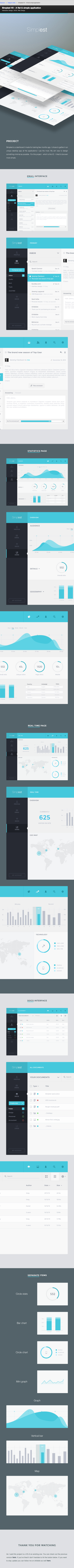 Simplest V2 - A flat &amp;amp; simple application Interaction Design, UI/UX, Web Design