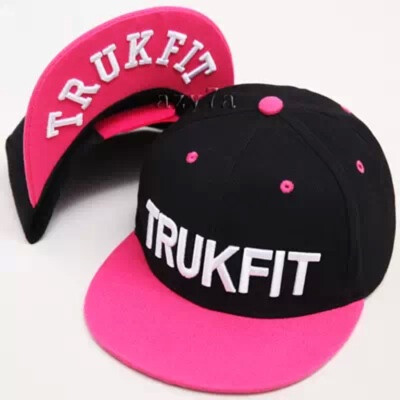 Trukfit 黑+枚红 棒球帽 平沿帽 街舞帽 淘宝