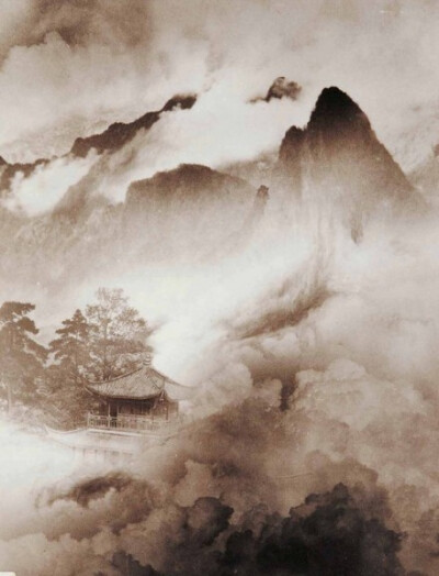 郎静山老先生(1892-1995)将中国绘画的原理应用到摄影上，影中有画，画中有影，很难想象在没有电脑PS的胶片时代竟能得到这样的画面，将中国风的元素在相片里表现得淋漓尽致。