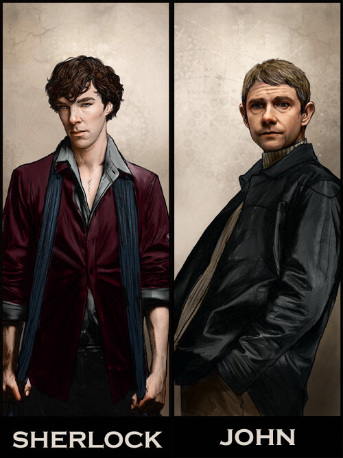 Benedict Cumberbatch Martin Freeman 神探夏洛克 卷福 花生 Sherlock