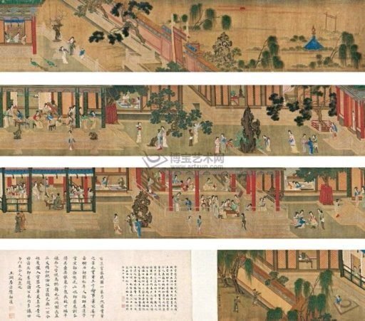 【古代十大名画】1.东晋·顾恺之《洛神赋图》2.唐·阎立本《步辇图》3.唐·张萱、周昉《唐宫仕女图》4.唐·韩滉《五牛图》5.五代·顾闳中《韩熙载夜宴图》6.宋·张择端《清明上河图》7.宋·王希孟《千里江山图》·黄公望《富春山居图》9.明·仇英《汉宫春晓图》10.清·郎世宁《百骏图》。