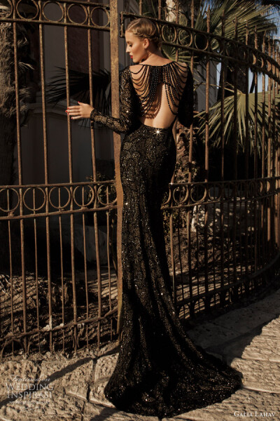 Galia Lahav 2014 Moonstruck Evening Collection。地中海风情的黑色诱惑。