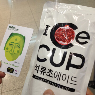 韩国便利店卖的一种很奇葩的饮料，石榴醋，店里会配给冰块，夏天喝感觉很爽～