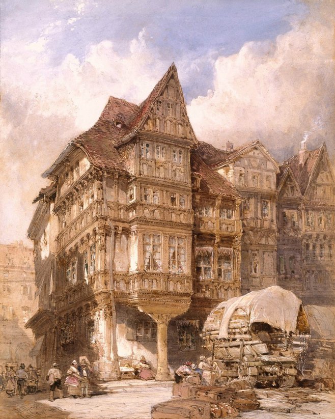 Albrecht Durer’s House at Nuremberg, 1875, William Callow. English (1812 - 1908) - 水彩..