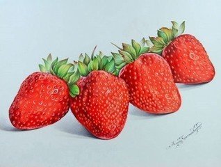 彩铅，草莓的季节