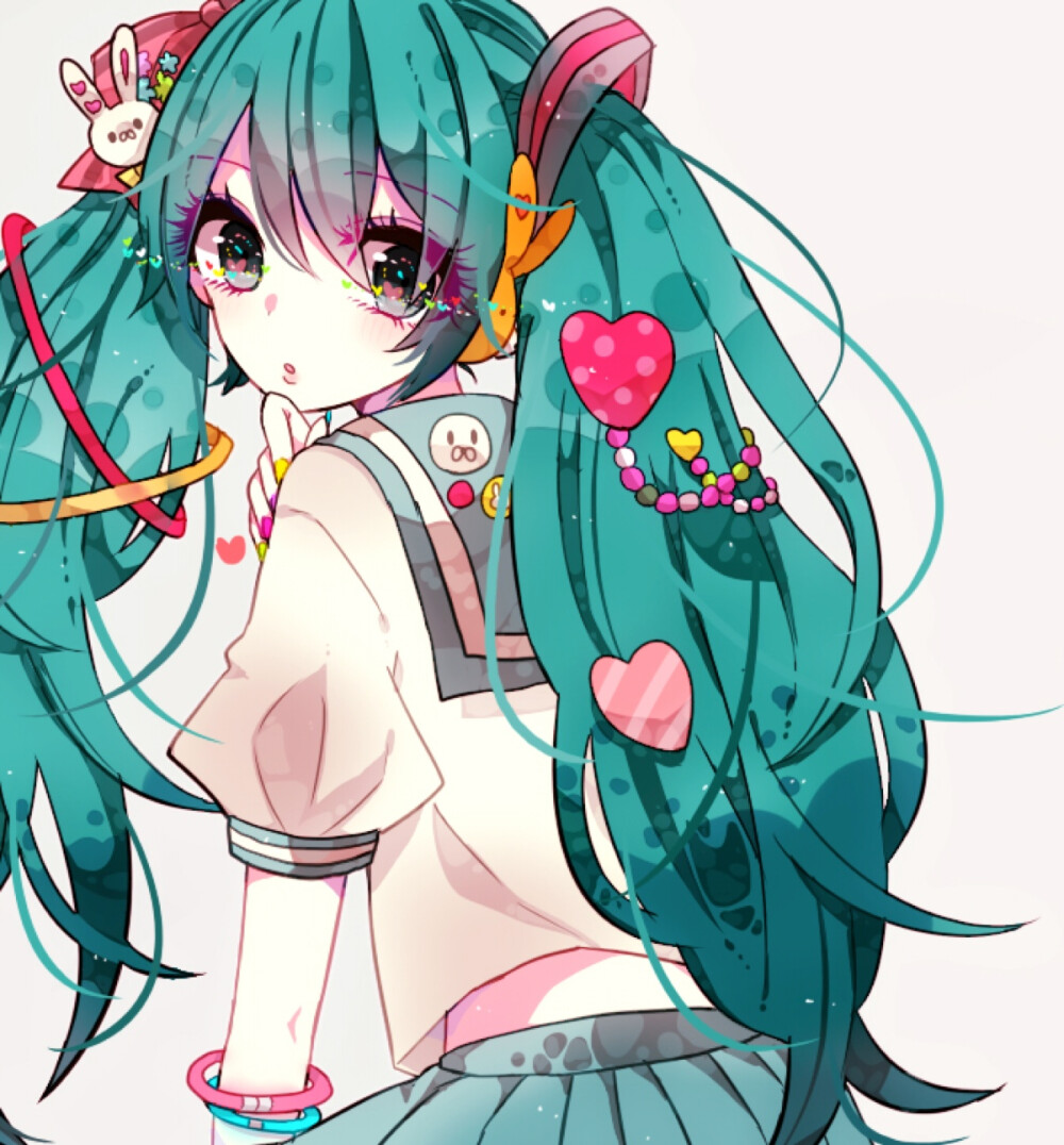 「二次元 少女」插画 原创 手绘 Pixiv 初音未来 VOCALOID ちゃんみく[侵删]【id=42261336 畫師：ゆい】