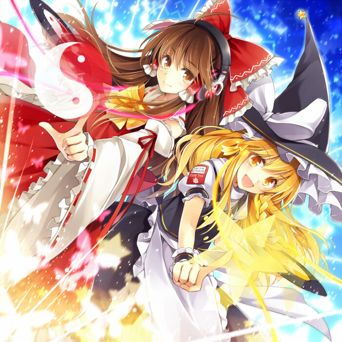 荻原 东方project 博丽灵梦 雾雨魔理沙 巫女魔女 萝莉美女