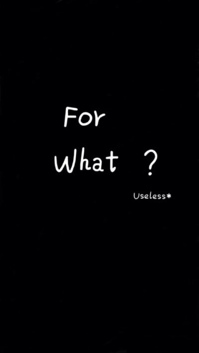 @文字 @黑白 @英文 for what useless*