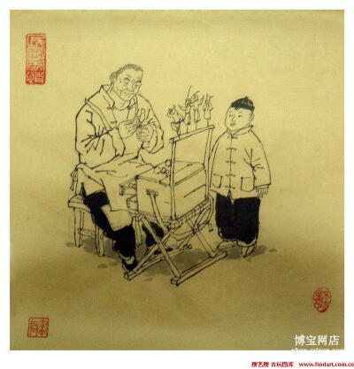 民国风情，插画