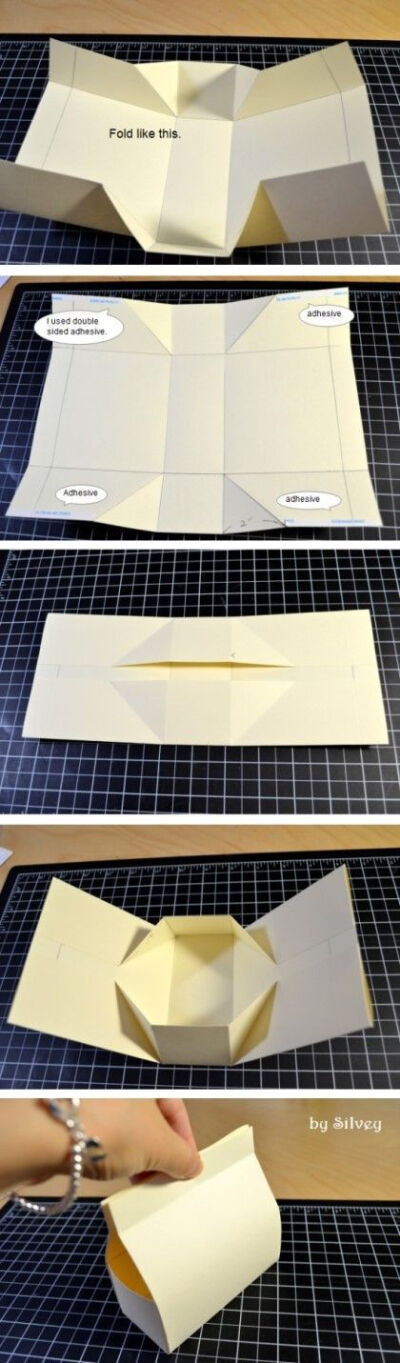 #微博@CH4NL# 创意十足的纸盒子折法