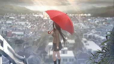 魔法使之夜苍崎青子撑红伞动态图